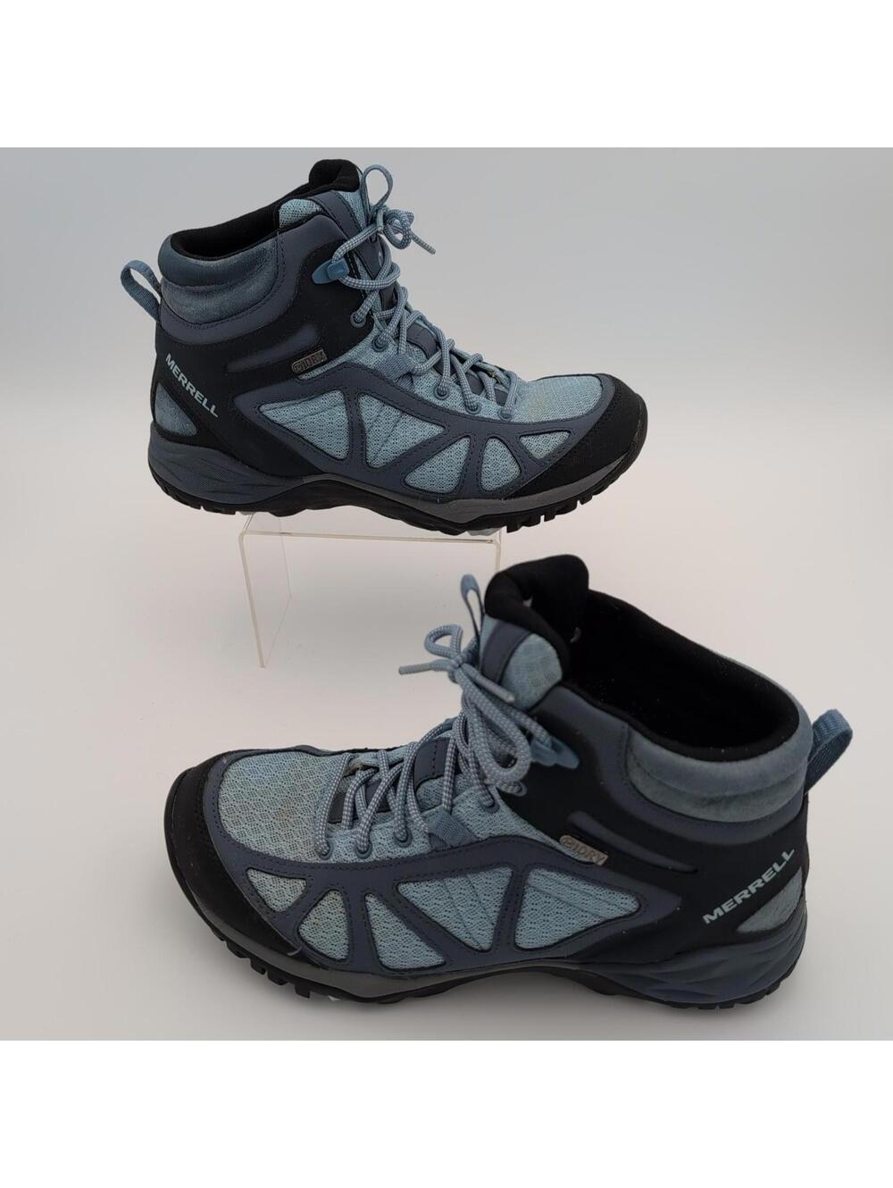 Merrell Siren Sport Q2 Mid Waterproof Hiking Boots Women’s 9.5 Blue Gray